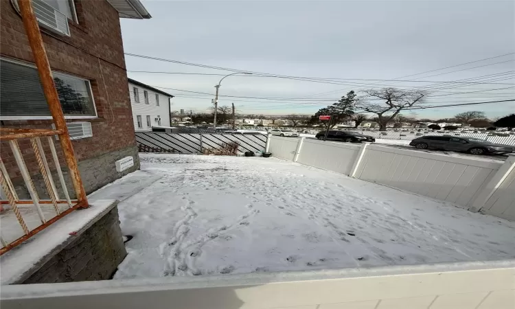 View of snowy yard