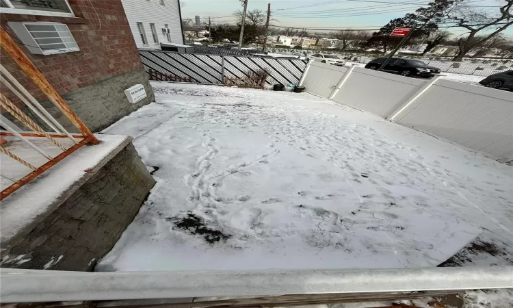 View of snowy yard