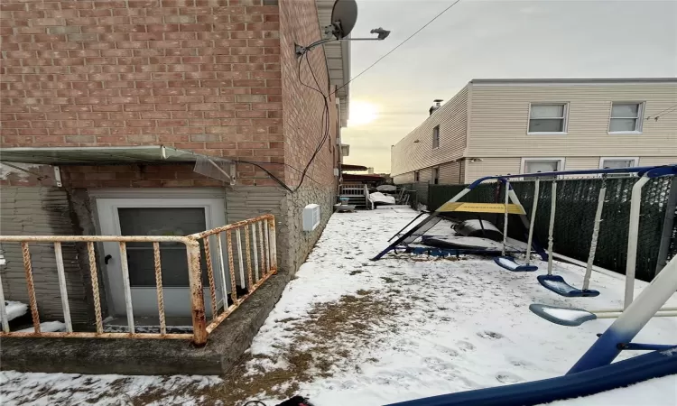 View of snowy yard