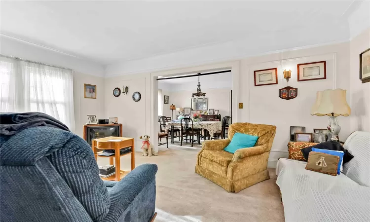 View of carpeted living room