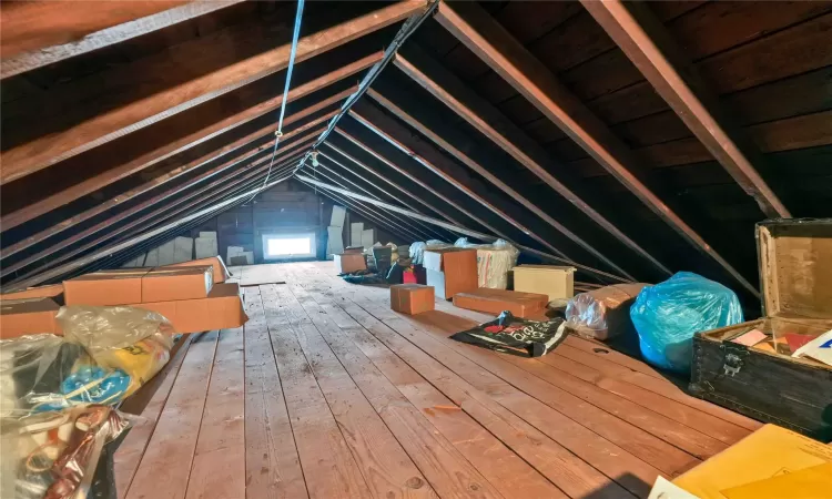 View of unfinished attic