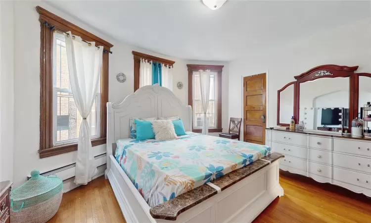 Bedroom with light wood-type flooring