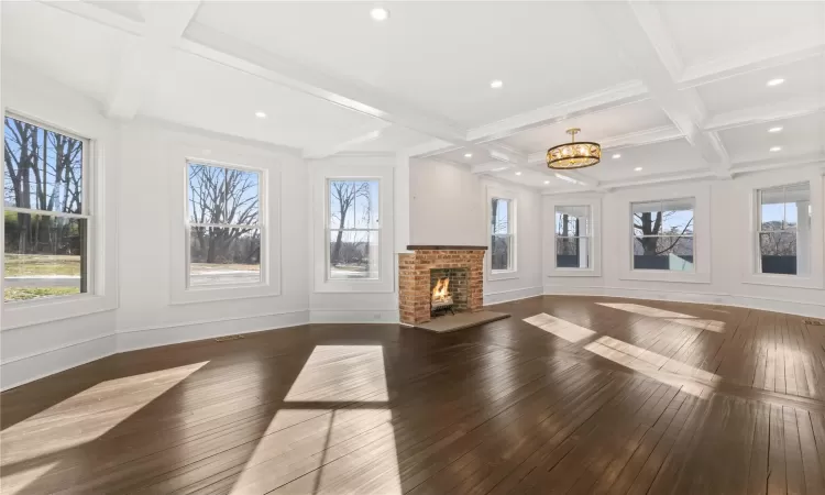 Foyer with original french double pocket doors to living room