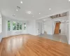 Dining/living room  and light wood-type flooring