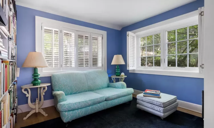 Living area featuring hardwood / wood-style floors