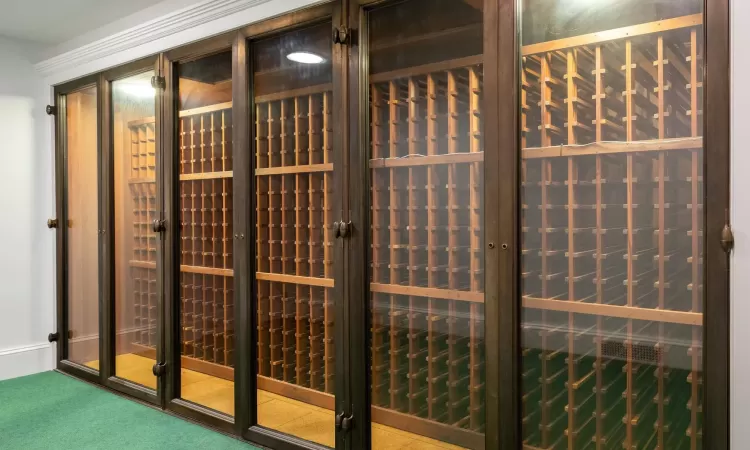 Wine area with carpet floors