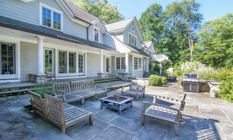 View of patio / terrace featuring a balcony and grilling area