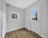 Entryway of 1 Bedroom Assessory Dwelling Unit with light hardwood / wood-style floors