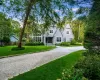 View of front of home with a front lawn