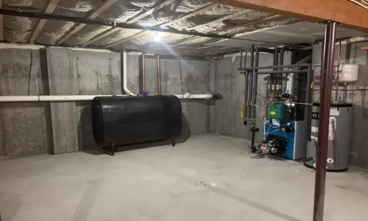 Basement with gas water heater