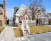 View of front of property featuring a front yard