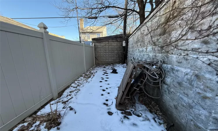 View of snowy yard