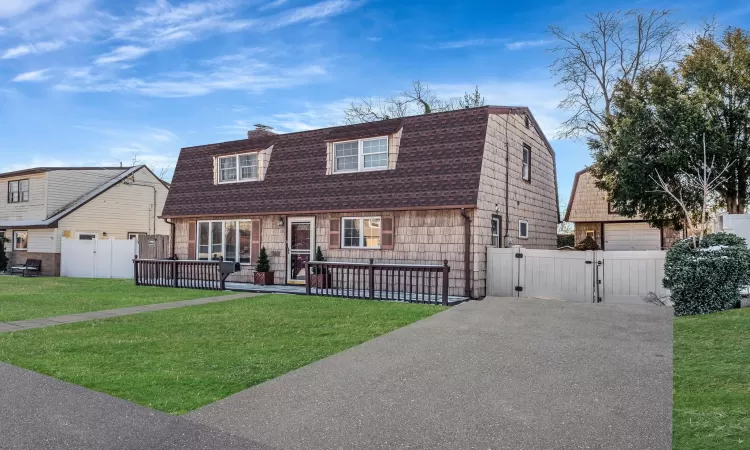 View of front of home with a front yard