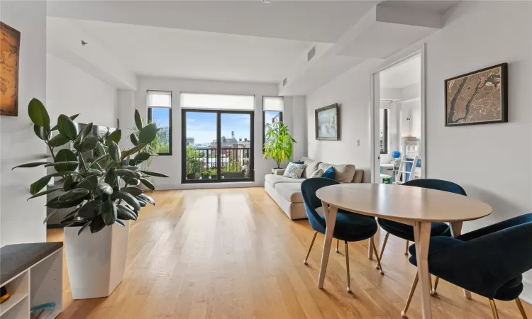 Dining room featuring light hardwood / wood-style flooring