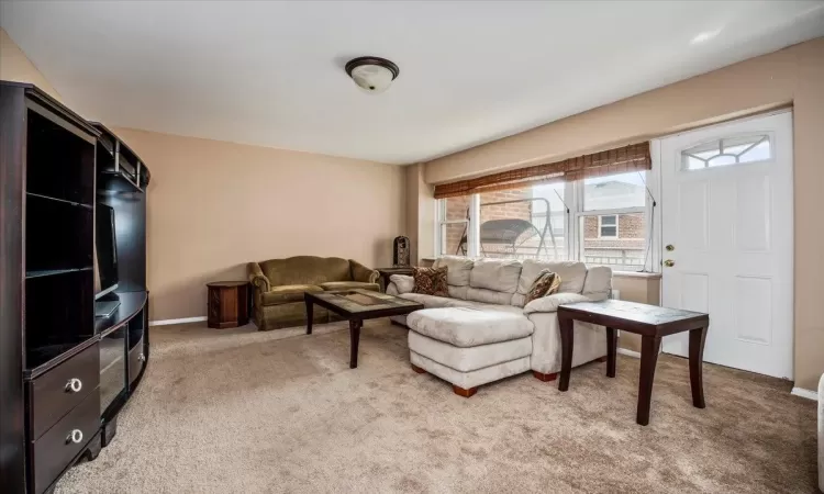 View of carpeted living room