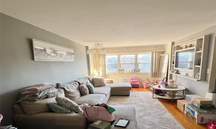 Living room featuring light hardwood / wood-style floors