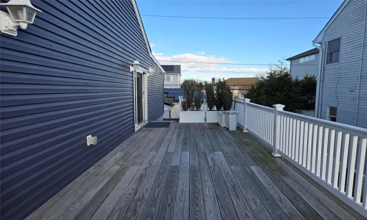 View of wooden terrace