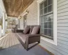 Wooden deck with covered porch