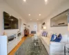 Living room featuring hardwood / wood-style flooring