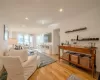 Living room featuring wood-type flooring