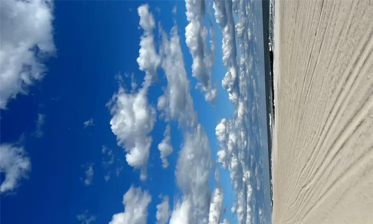 Water view with a beach view