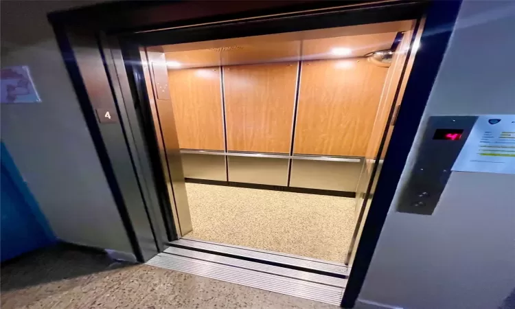 Interior details featuring elevator