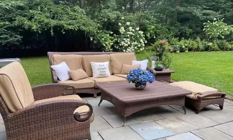 View of patio featuring an outdoor living space