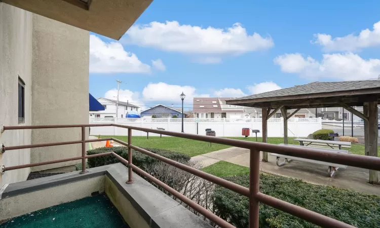 Balcony with a residential view