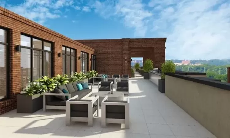 View of patio featuring outdoor lounge area