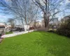 View of yard featuring a storage shed