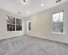 Unfurnished room with carpet