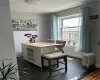 Dining room with baseboards and wood finished floors