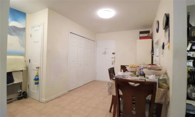 Dining room with baseboards