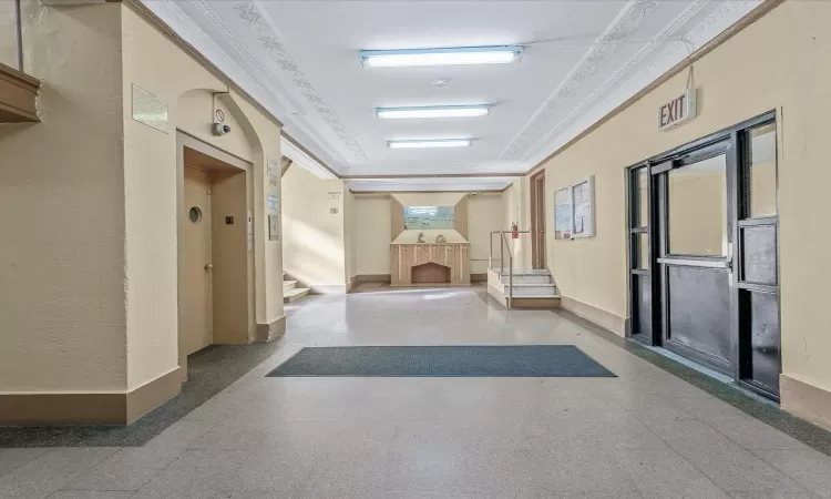 Building lobby featuring stairs