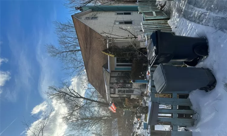 View of snow covered house