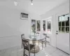 Basement with stairway, ornamental molding, wood finished floors, and recessed lighting