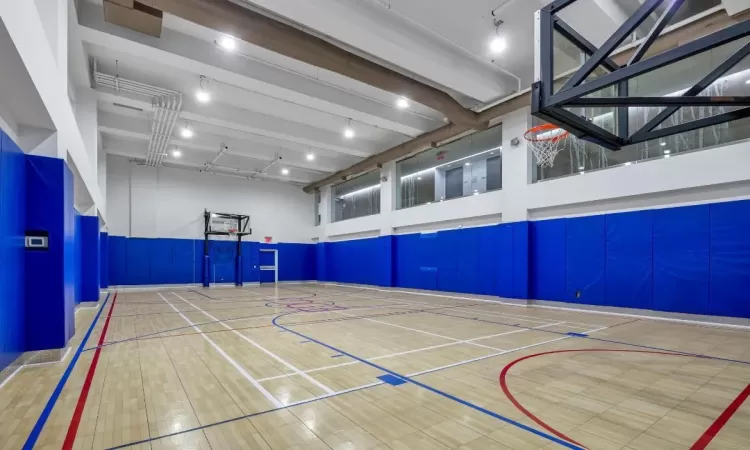 View of basketball court featuring community basketball court