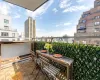 Balcony with a view of city