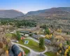 Drone / aerial view featuring a mountain view