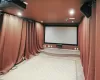 Cinema room with recessed lighting