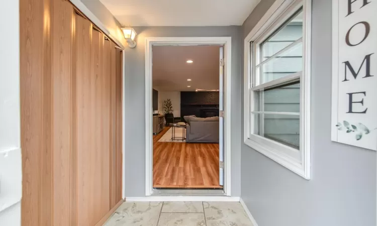 Enter mud room from driveway