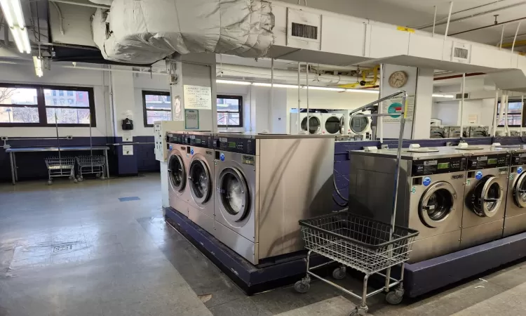 Community laundry room featuring plenty of natural light, visible vents, and independent washer and dryer