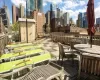 Roof deck featuring a view of city and abundant lounge seating