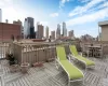 Roof deck with ample seating.