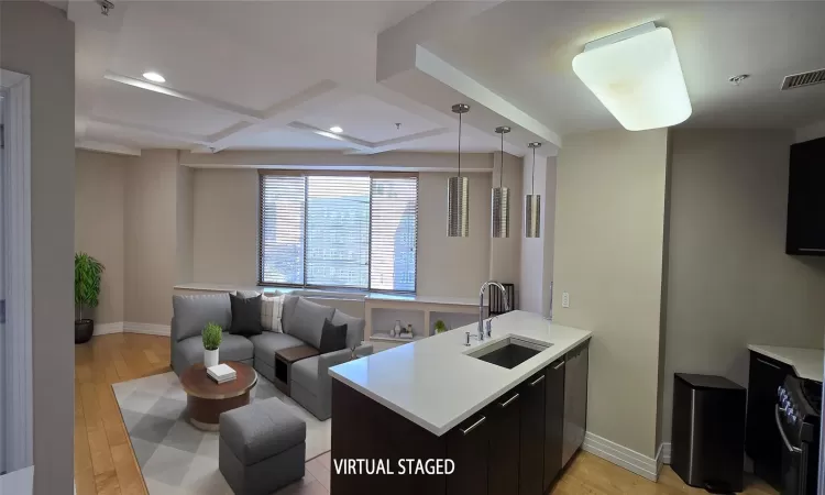 AI-open spacious layout that connects the living space to the kitchen