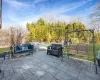 View of patio with outdoor lounge area