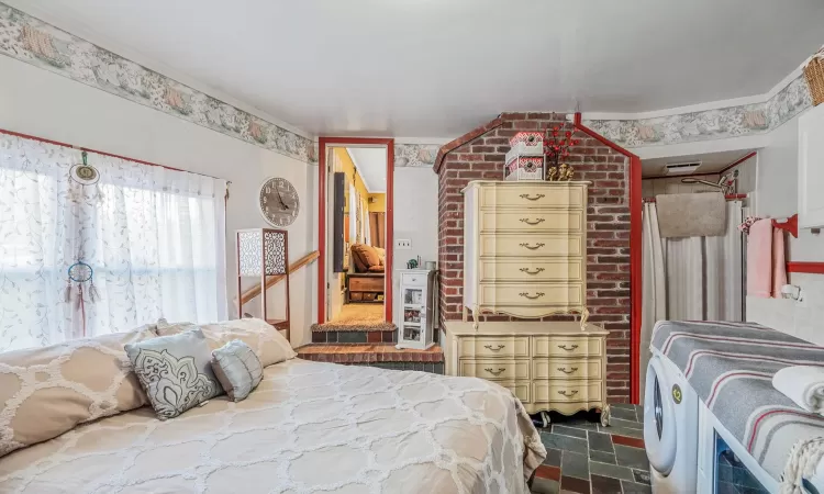 Bedroom with visible vents