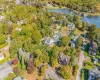 Drone / aerial view featuring a residential view and a water view