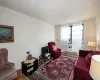 Living area with wood finished floors