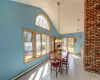 Large Dining Area (264 sq.ft) w/Vaulted Ceiling & French Doors to Deck